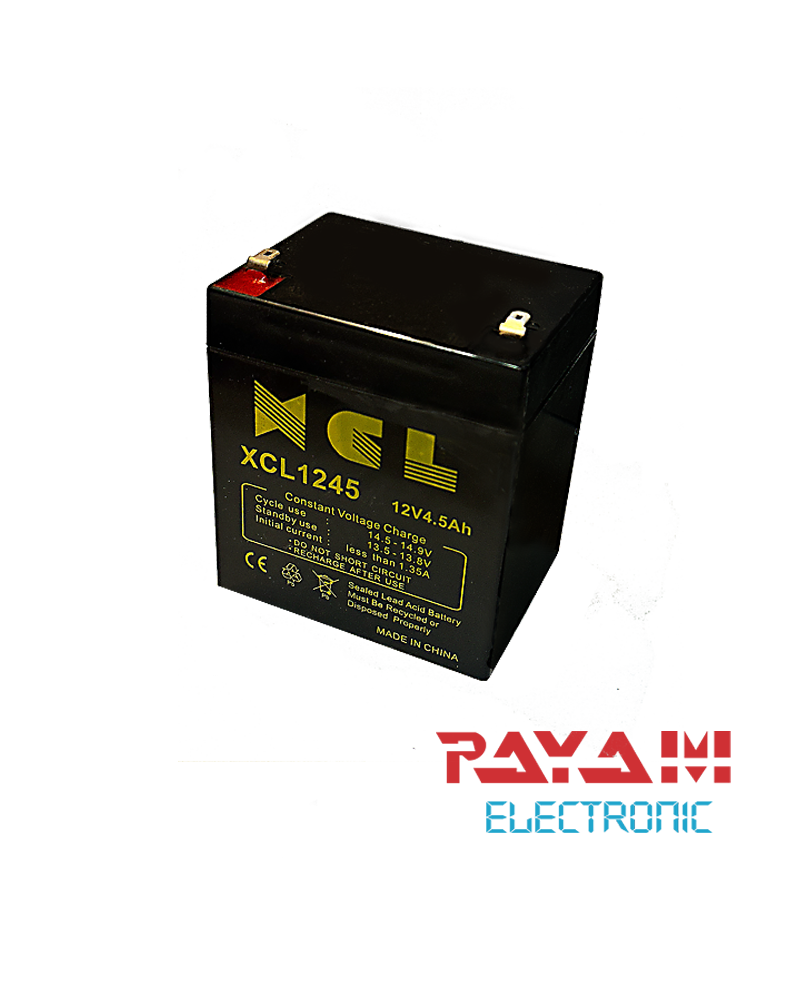 باتری سیلد اسید XCL مدل XCL1245 | 12 ولت 4.5 آمپر ساعت